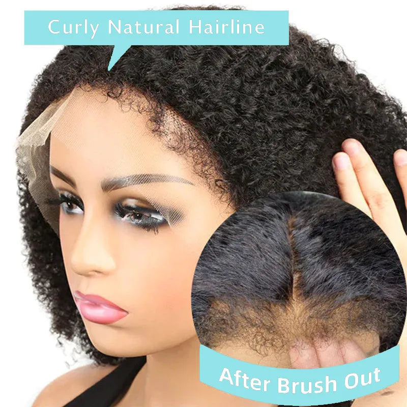 4C Hairline Wigs - Kinky Curly 4x4 & 4x6 Lace Closure with Realistic Hairline Human Hair Wig with Natural 4C Edges - Image 9