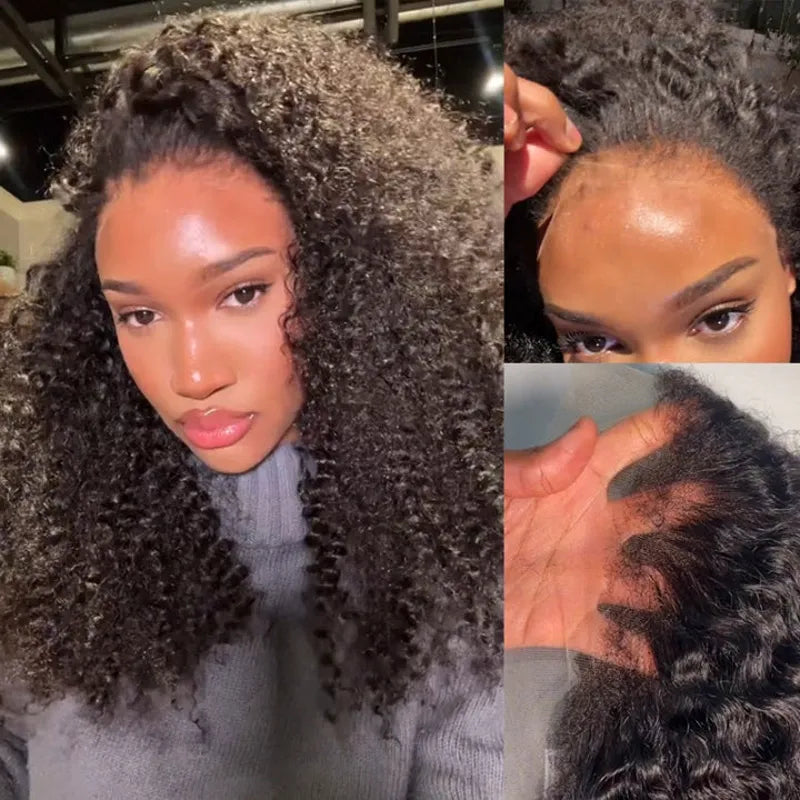 4C Hairline Wigs - Kinky Curly 4x4 & 4x6 Lace Closure with Realistic Hairline Human Hair Wig with Natural 4C Edges - Image 2
