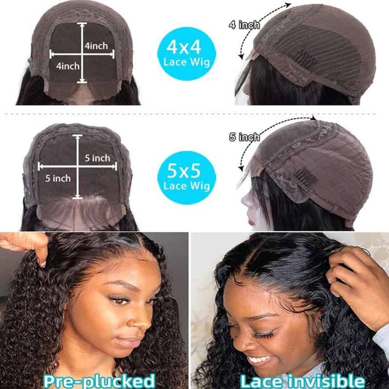 Water Wave Bob Highlight Short Hair 5x5 Closure wig high density - Image 5