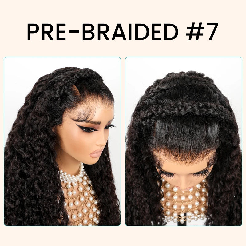 Pre-Braided Styles 10x6 Parting Max Pre Cut Transparent Lace Frontal Glueless Wig Put On & Go Human Hair - Image 10