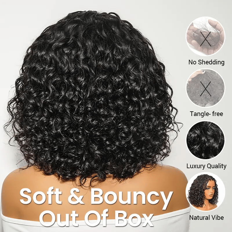 Boho Braids Water Wave Glueless 6x4.5 Closure Lace with Braided Top Human Hair Wig Pre-Cut Lace - Image 5