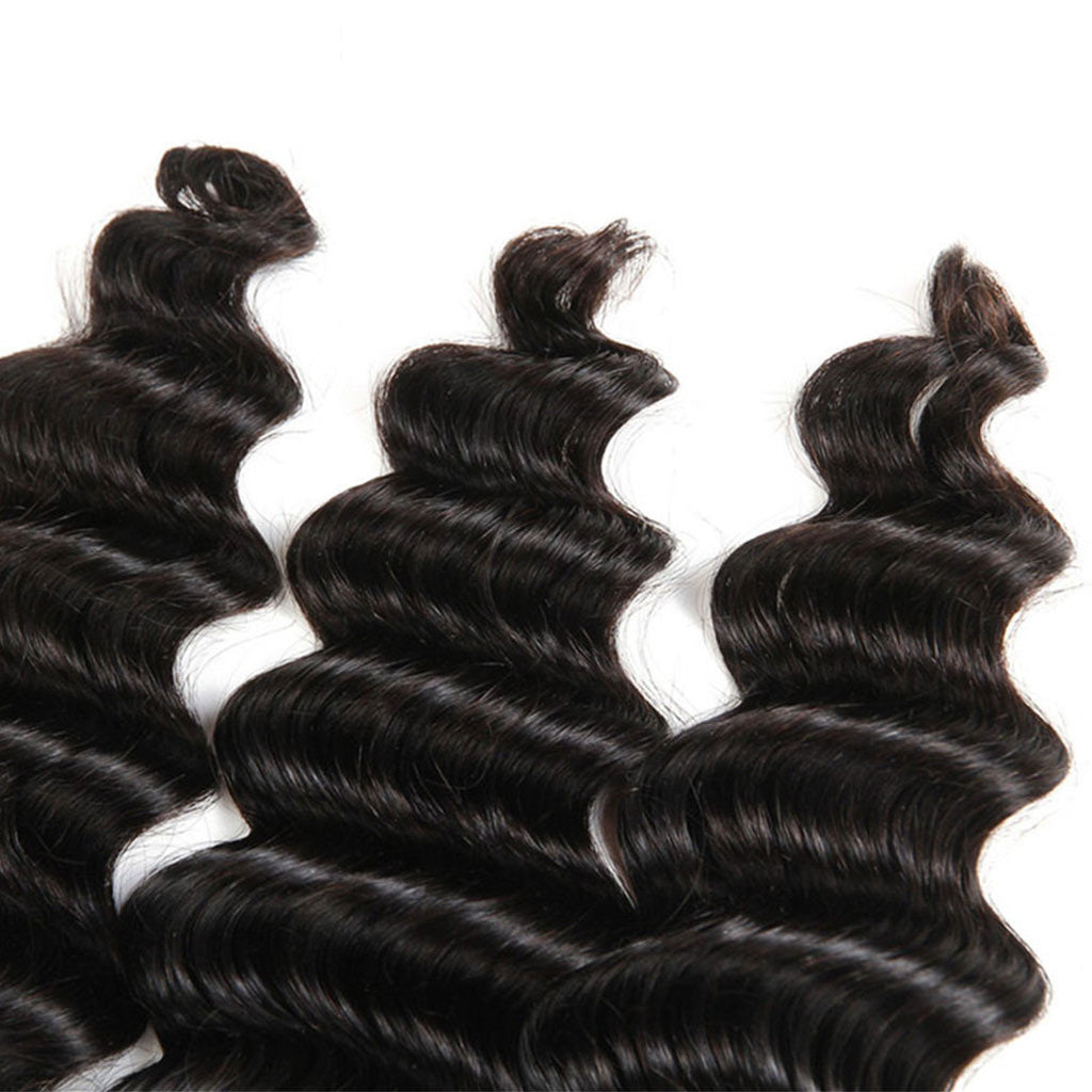3 Bundles 9A Loose Deep Wave Human Hair Bundles Natural Color - Image 6
