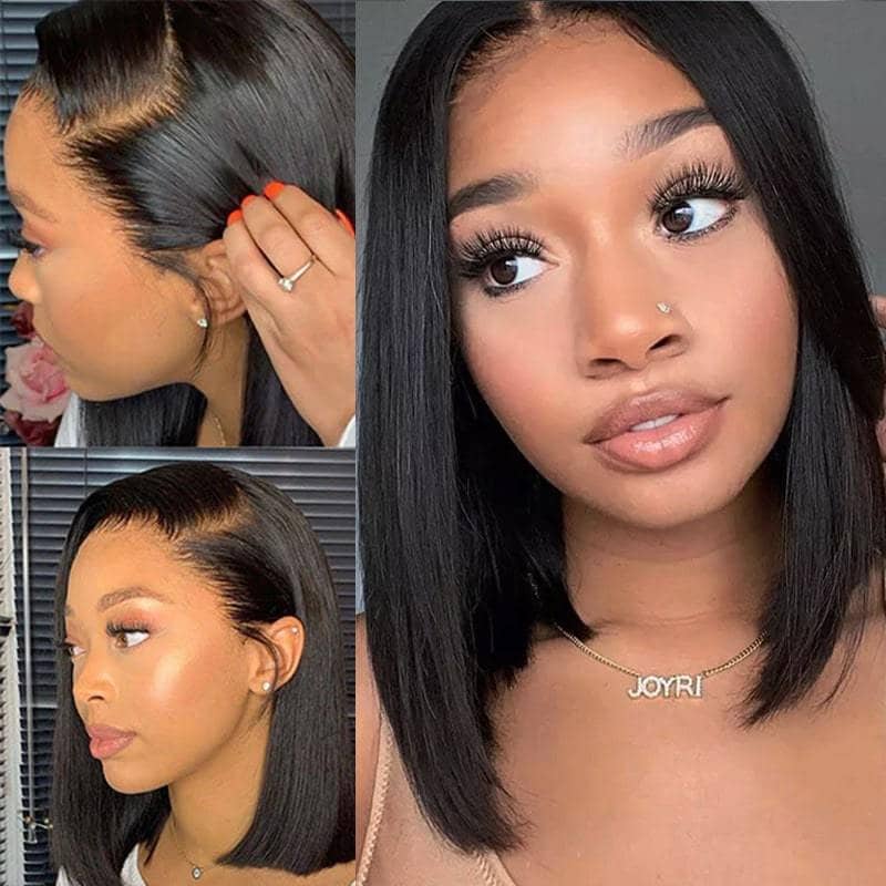 Classic & Chic Bob 13x6 Transparent Lace Front Wig Short Hair - Image 5