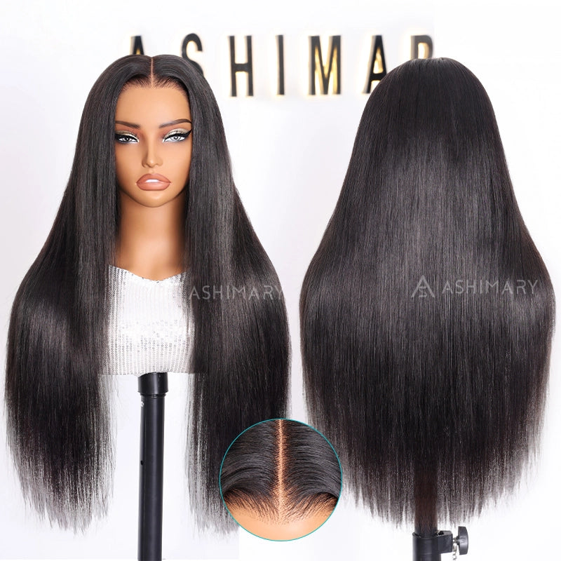 Ashimary Pull Go 13x6 Full Glueless Wig Transparent Lace Front Wig Straight Brazilian Human Hair - Image 19