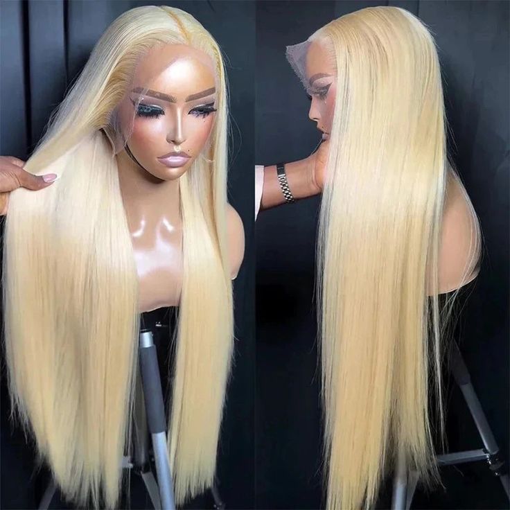 613 Blonde Pull Go 13x6 Full Pre-Cut Glueless Lace Front Wig Brazilian Human Hair - Image 8