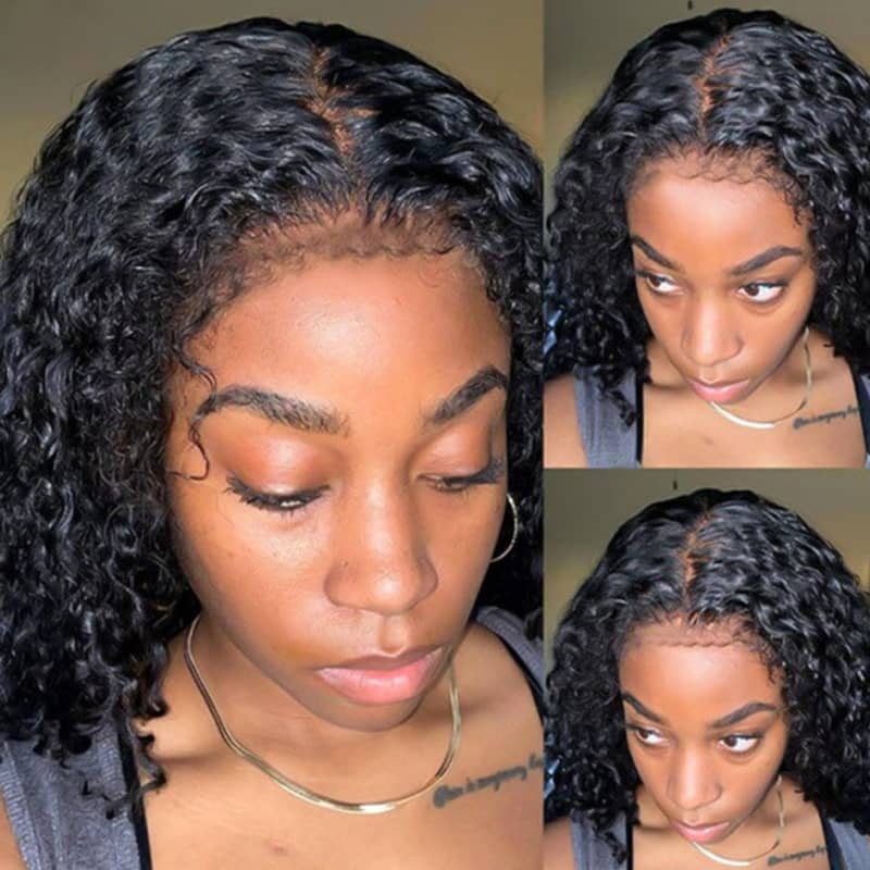 Ventilated Natural 4C Edges Water Wave 13X4/13x6 Transparent HD Lace Front Wig With Realistic Hairline - Image 4