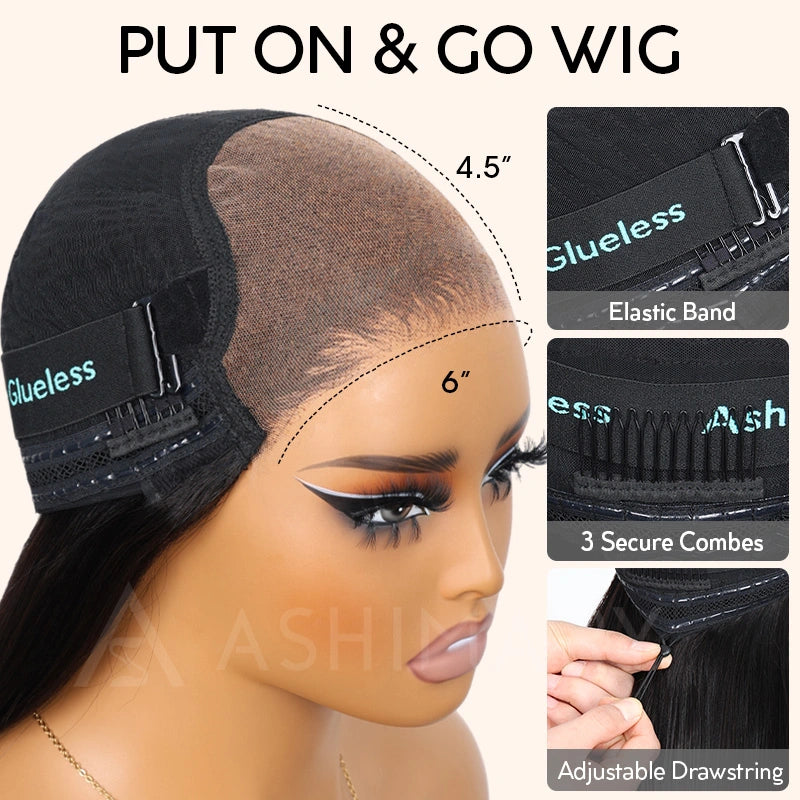 Highlight Yaki Straight Bob 13x4 Lace FrontalPre Everthing 6x4.5 / 4x4 Lace Clsoure Human Hair Wig - Image 12