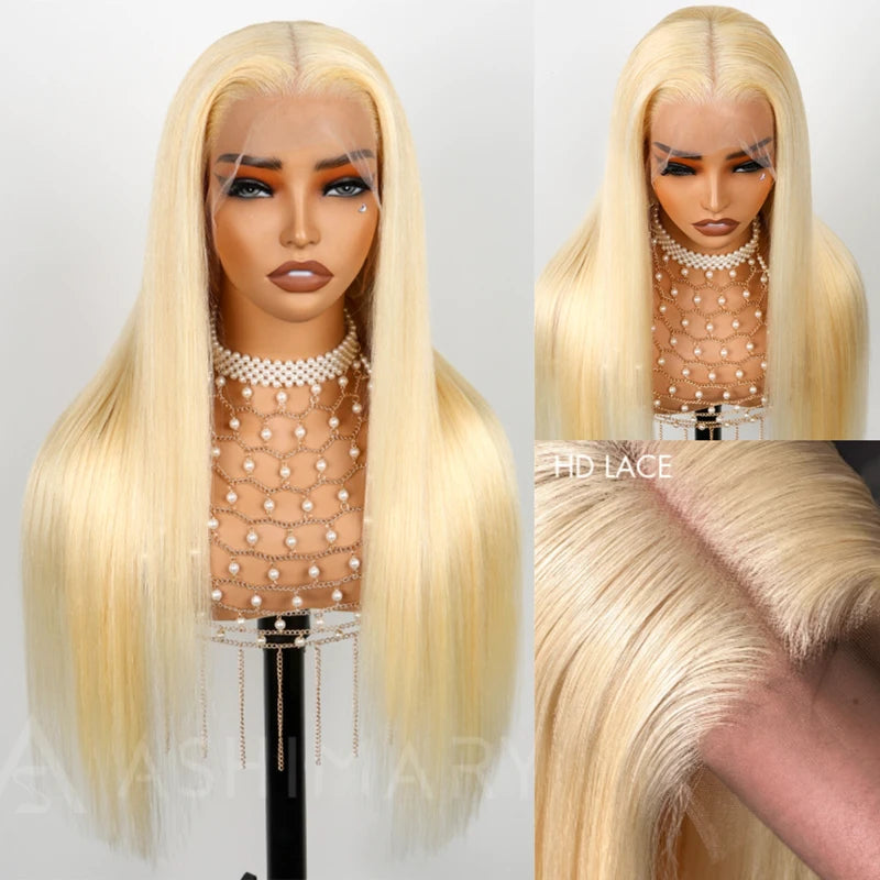 Upgrade Glueless Invisi Strap 360 Skin Lace Frontal 613 Blonde Straight Wig No Gel Stable Put on & Go Wigs - Image 5