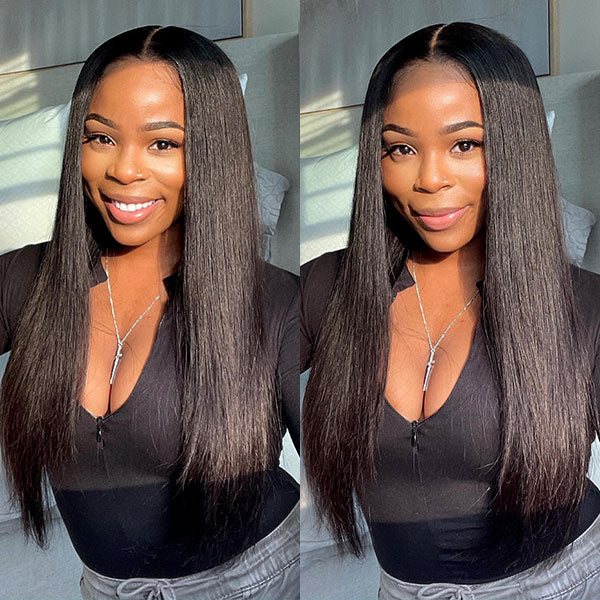 Air Wig|HD Transparent Lace Wear and Go Straight Wig with Pre Cut Lace & Bleached Knots & Pre-plucked Hairline - Image 2