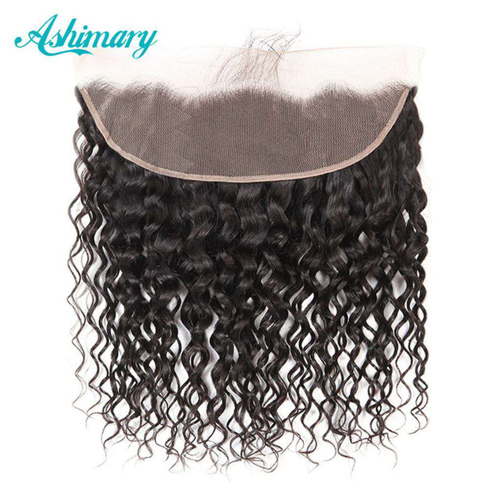 13x4 HD Transparent Lace Frontal Water Wave Natural Color Hair