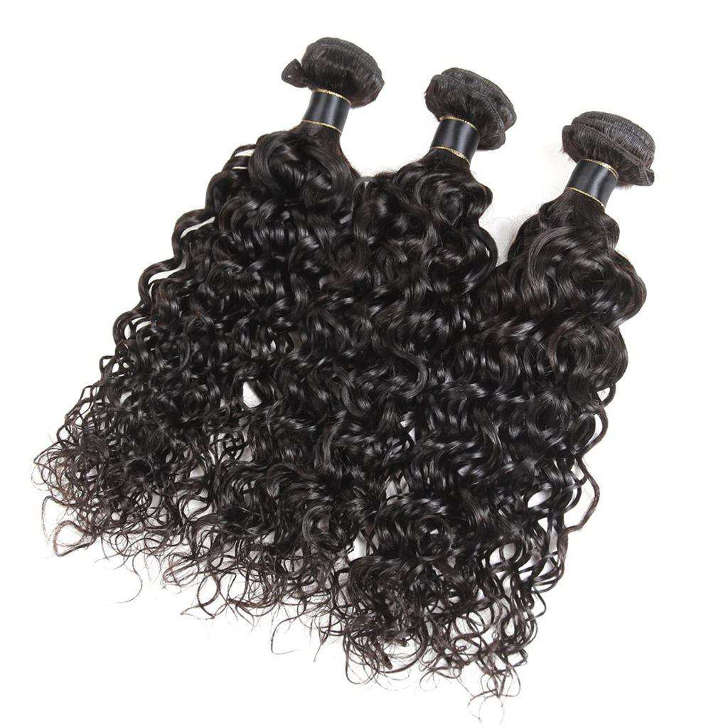 Water Wave 3 Bundles with Closure Ashimary 10A Brazilian Human Hair Natural Color - Image 2