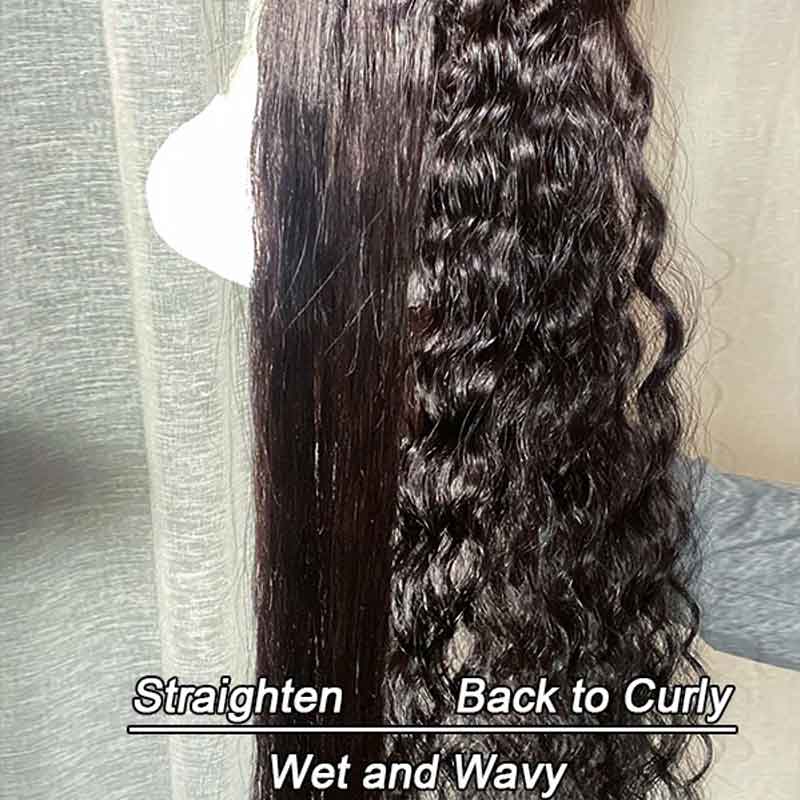 BOGO 13x6 Water Wave Lace Front Wig Ashimary Human Hair M Cap - Image 4