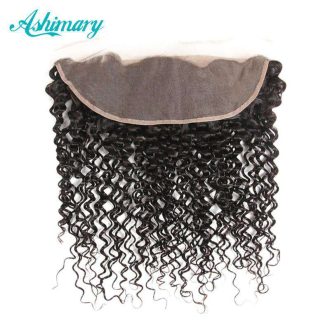 Jerry Curly Hair Lace Frontal Closure 13x4Inchs Remy Hair 100% Human Hair