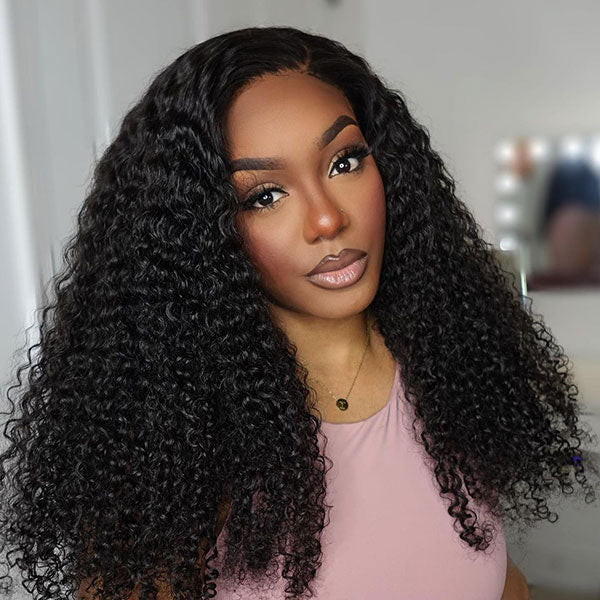 Air Wig| Ashimary Pre-Cut Undetectable Lace Wear Go Glueless Jerry Curly Throw on & Go Wig Pre Bleach Knots & Plucked Hairline - Image 3