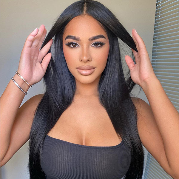 Air Wig|HD Transparent Lace Wear and Go Straight Wig with Pre Cut Lace & Bleached Knots & Pre-plucked Hairline - Image 10