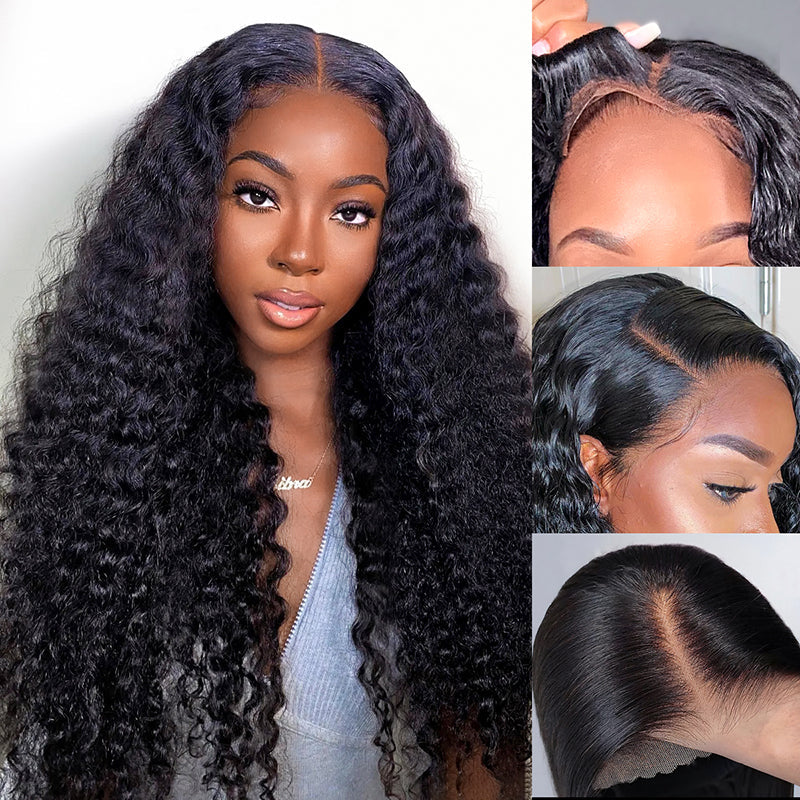 Air Wig|Upgrade 13x4 Pre Cut Lace Wear Go Glueless Deep Wave Wig with Pre Bleached Knots & Plucked Hairline - Image 4