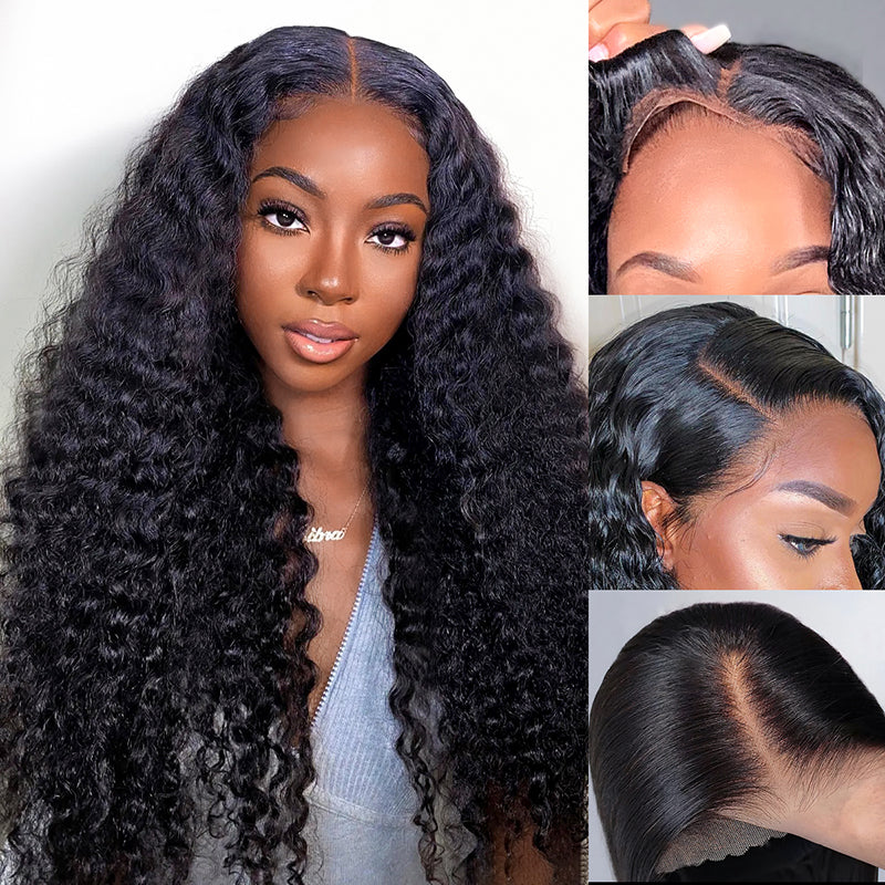 Air Wig|Upgrade Pre Cut Lace Wear Go Glueless Deep Wave Wig with Pre Bleached Knots & Plucked Hairline - Image 2