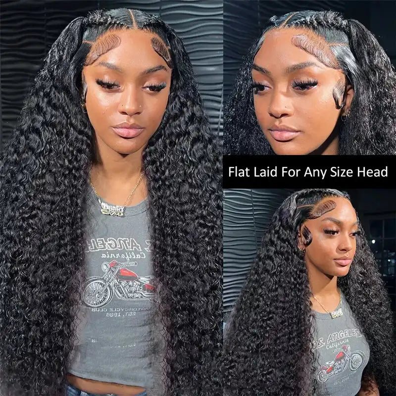 Pre Braid with Pre Baby Hair 10x6 Parting Max Pre Cut Transparent Lace Frontal Glueless Water Wave Wig Put On & Go Human Hair - Image 9