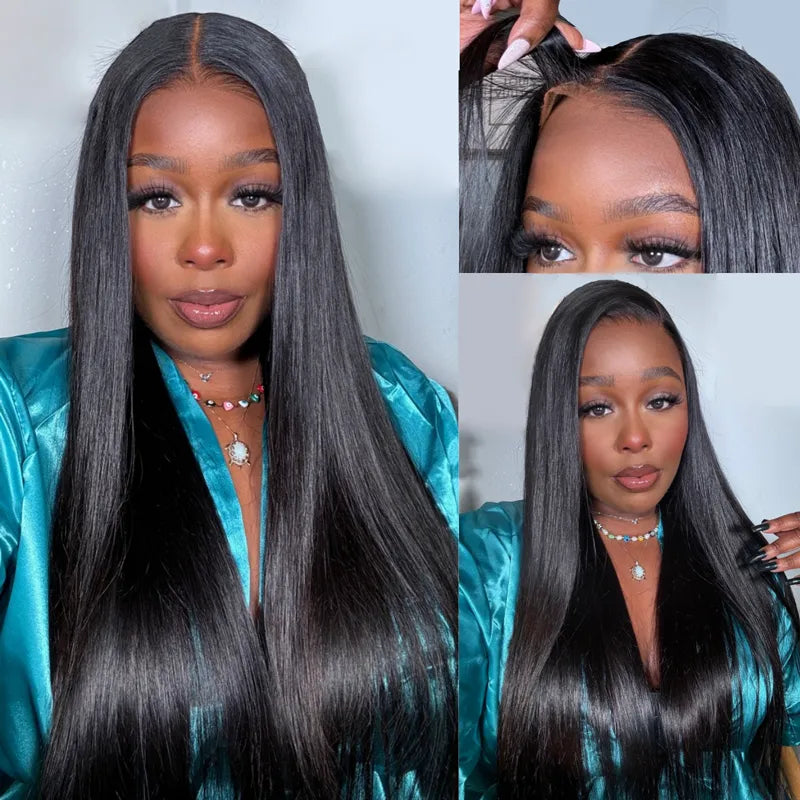 Ashimary 10x6 Parting Max HD Lace Glueless Single Grid Single Strand Wig Straight Wear & Go Wigs - Image 2