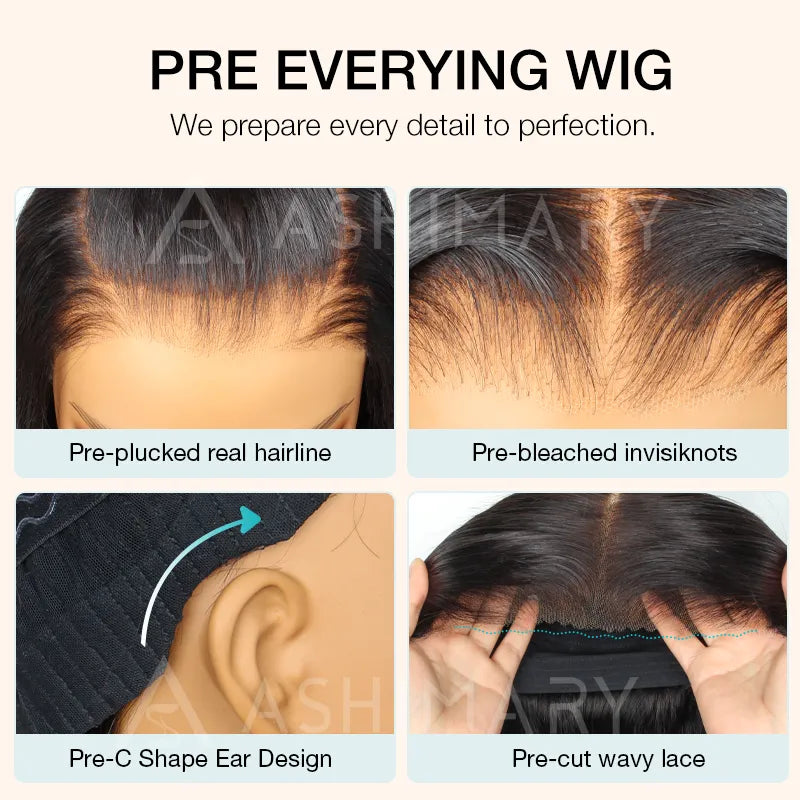 Flash Sale Straight 10x6 Lace Frontal Wig Pre-cut Glueless Human Hair Wig 26inches - Image 7