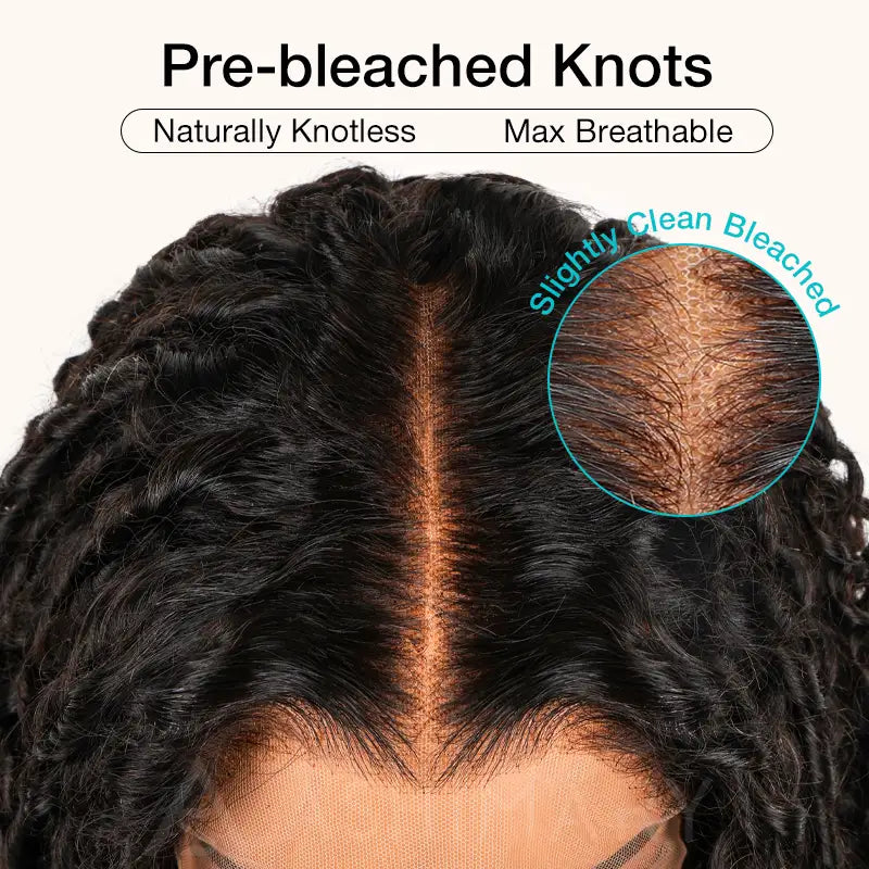 Coily Pull Go 13x6 Full Glueless Wig Skin Lace Frontal Parting Max Pre-Bleached & Pre-Styled Finger Coils Wig Face Farming Human Hair - Image 13