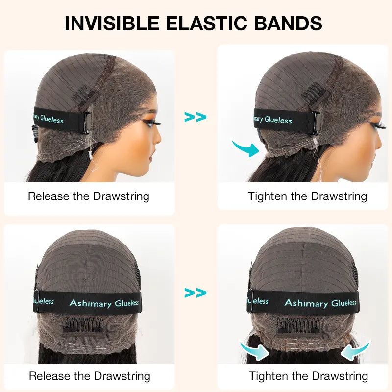 Extra 70% OFF| Yaki Straight Invisi Strap 360 Skin Lace Frontal Glueless Lay Flat Pre Cut Lace Human Hair Wig - Image 10