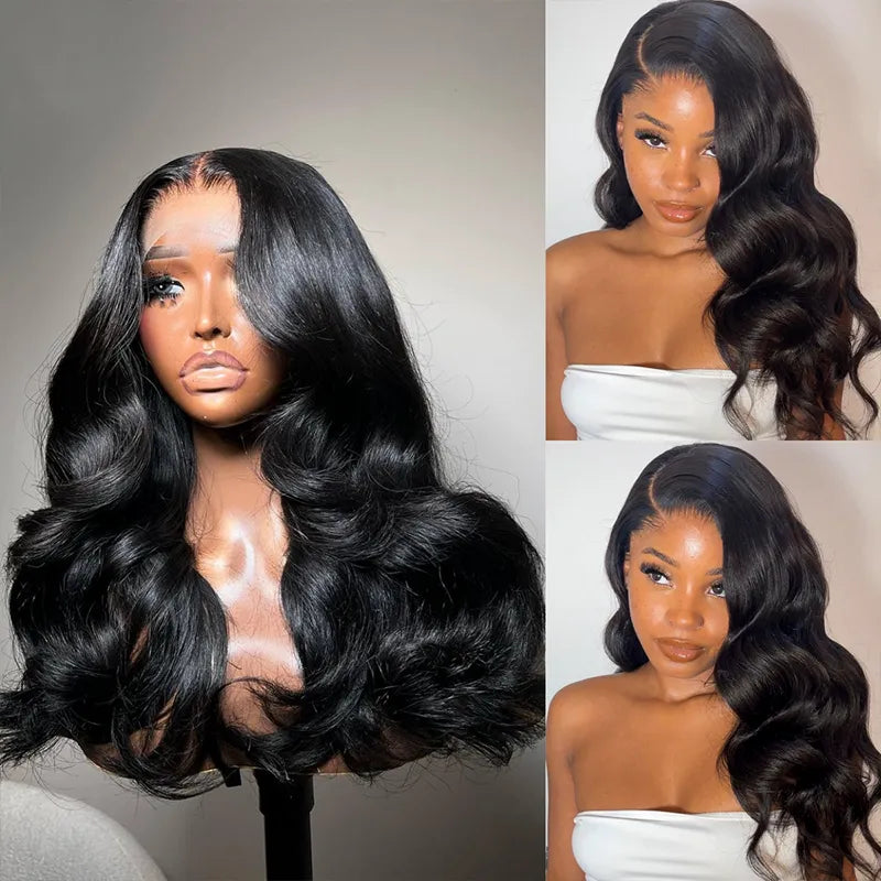 Double Drawn Body Wave Front Wig 15A Transparent HD 13*4 Lace Wig - Image 3