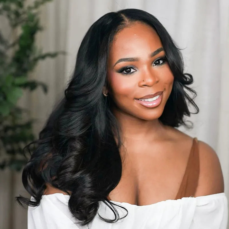 Double Drawn Body Wave Front Wig 15A Transparent HD 13*4 Lace Wig - Image 4