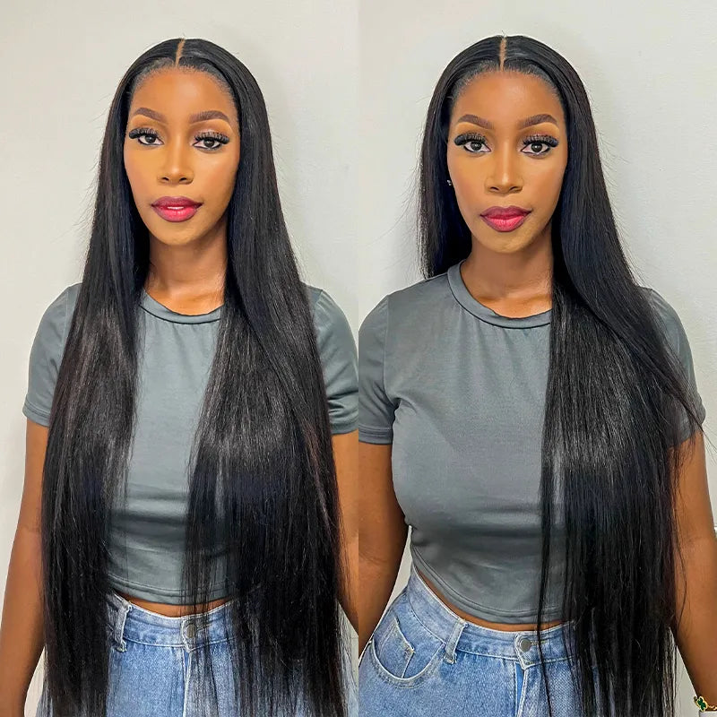 Flash Sale Straight 10x6 Lace Frontal Wig Pre-cut Glueless Human Hair Wig 26inches - Image 3