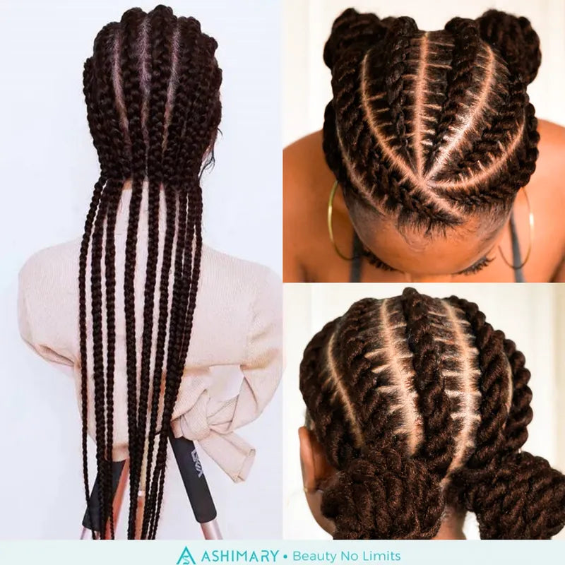 4# Chocolate Brown Full Lace Wig Ashimary Human Hair Wigs 180% Density All Texture - Image 2