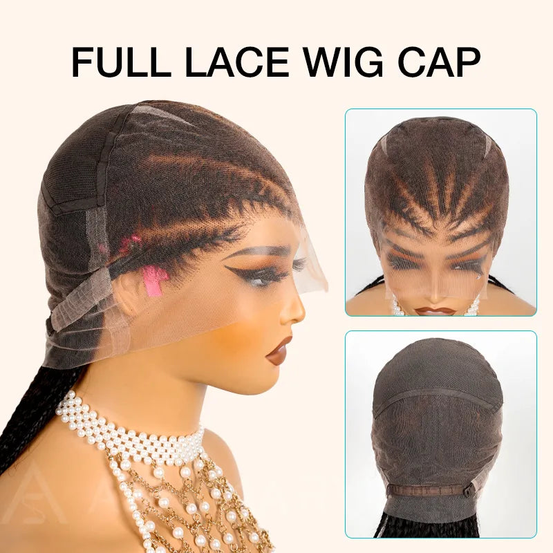 Full Lace Human Hair Micro Braids Wig Ashimary Goddess Braids 180% Density - Image 6