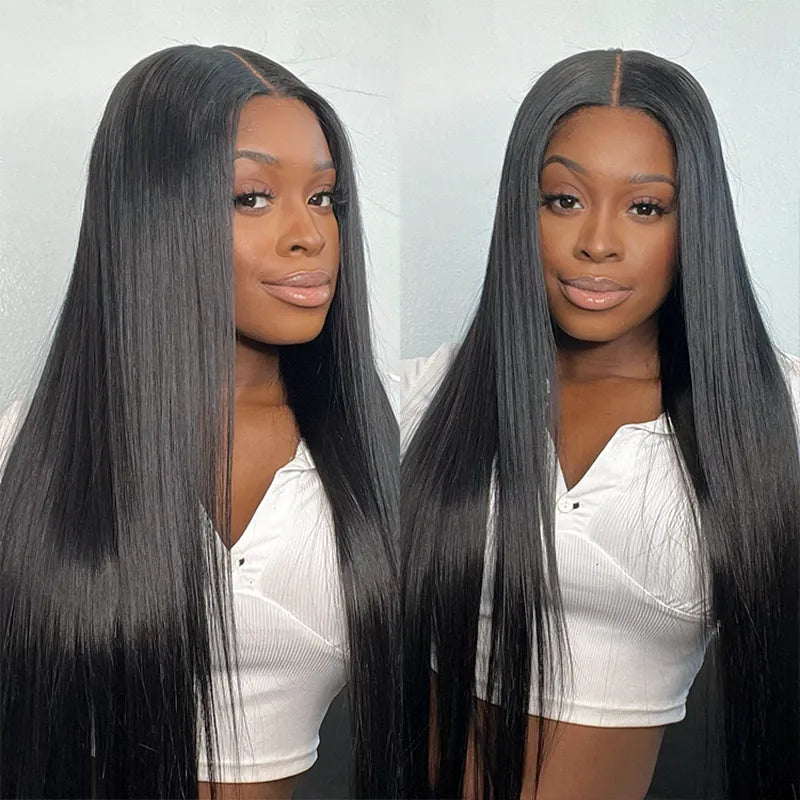 Full Lace Frontal with Invisi Strap Part Anywhere Classic Silky Straight Skin Lace Human Hair Wigs - Image 6