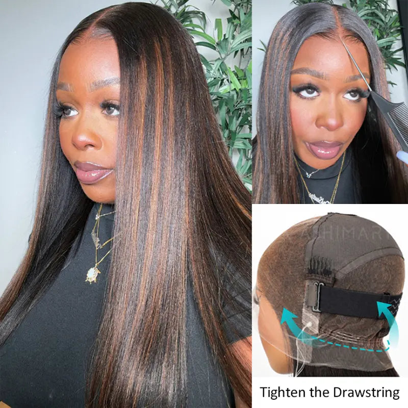 Highlight Straight Hair Parting Max Full Lace Frontal with Invisi Strap Pre Bleached & Plucked Wig - Image 4