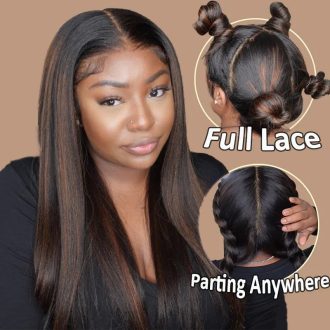 Highlight Straight Hair Parting Max Full Lace Frontal with Invisi Strap Pre Bleached & Plucked Wig