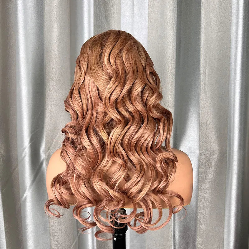 Ashimary Light Flaxen Brown Color 13x4 Lace Front Body Wave Wig - Image 13