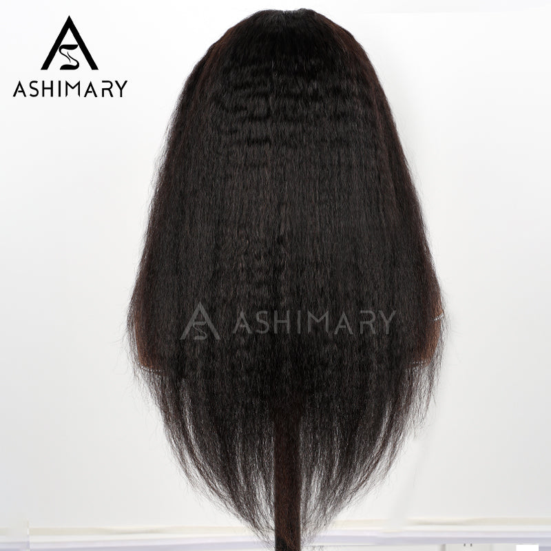 Glueless Newborn Hairline Invisi Strap 360 Skin Lace Frontal Kinky Straight Wig Pre-Everything Natural Look Human Hair Wig - Image 26