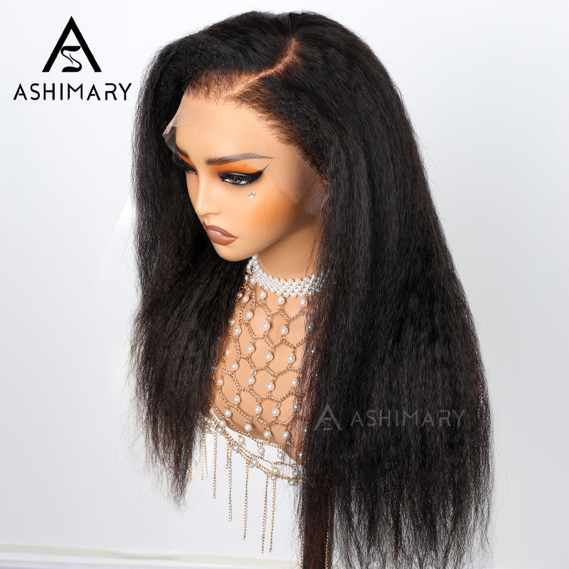 Glueless Newborn Hairline Invisi Strap 360 Skin Lace Frontal Kinky Straight Wig Pre-Everything Natural Look Human Hair Wig - Image 25