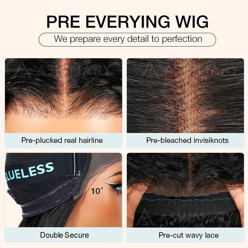 Ashimary 10x6 Parting Max HD Lace Glueless Single Grid Single Strand Wig Straight Wear & Go Wigs - Image 12