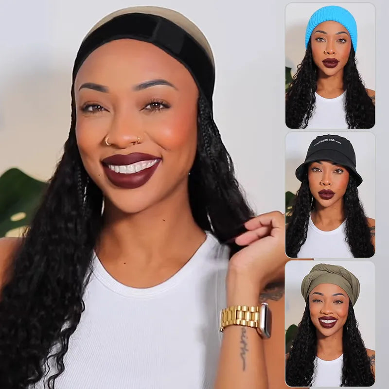 Ashimary Quick-Fix Velcro Water Wave Half Wig Human Hair Easy Wear & Style - Image 2