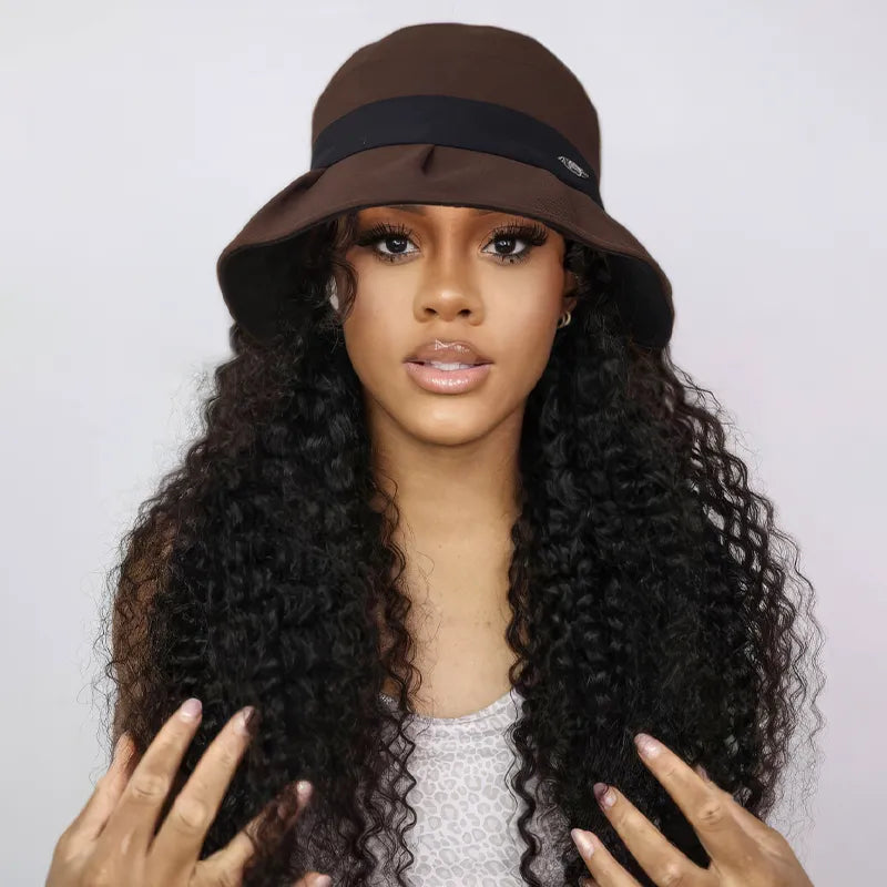 Ashimary Quick-Fix Velcro Water Wave Half Wig Human Hair Easy Wear & Style - Image 3