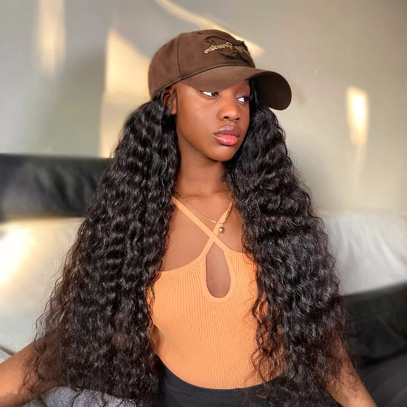 Ashimary Quick-Fix Velcro Water Wave Half Wig Human Hair Easy Wear & Style - Image 6