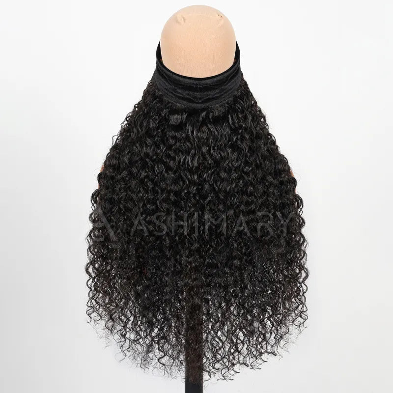 Ashimary Quick-Fix Velcro Water Wave Half Wig Human Hair Easy Wear & Style - Image 9