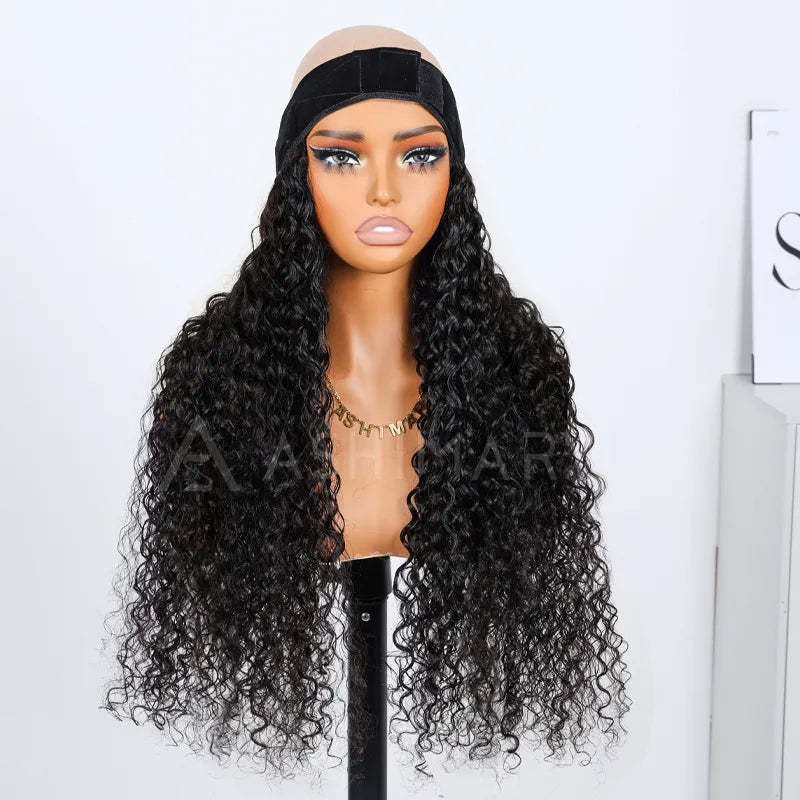 Ashimary Quick-Fix Velcro Water Wave Half Wig Human Hair Easy Wear & Style - Image 10