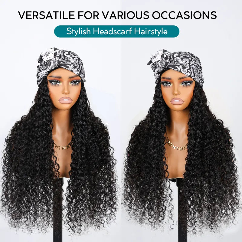 Ashimary Quick-Fix Velcro Water Wave Half Wig Human Hair Easy Wear & Style - Image 7