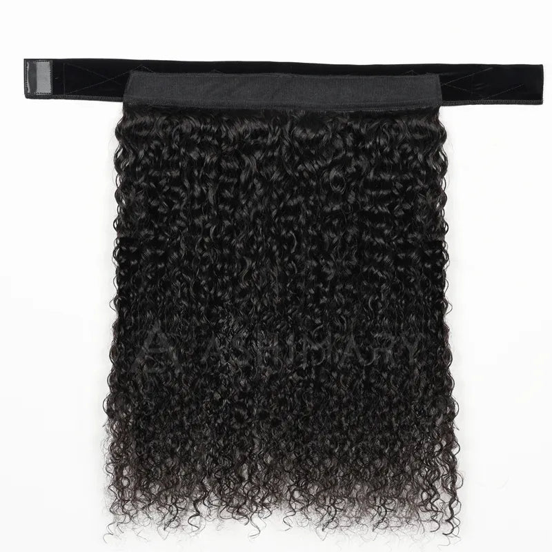 Ashimary Quick-Fix Velcro Water Wave Half Wig Human Hair Easy Wear & Style - Image 11