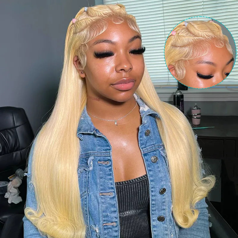 Blonde 613 Straight Parting Max Full Lace Frontal Invisi-Strap Human Hair Wig - Image 4