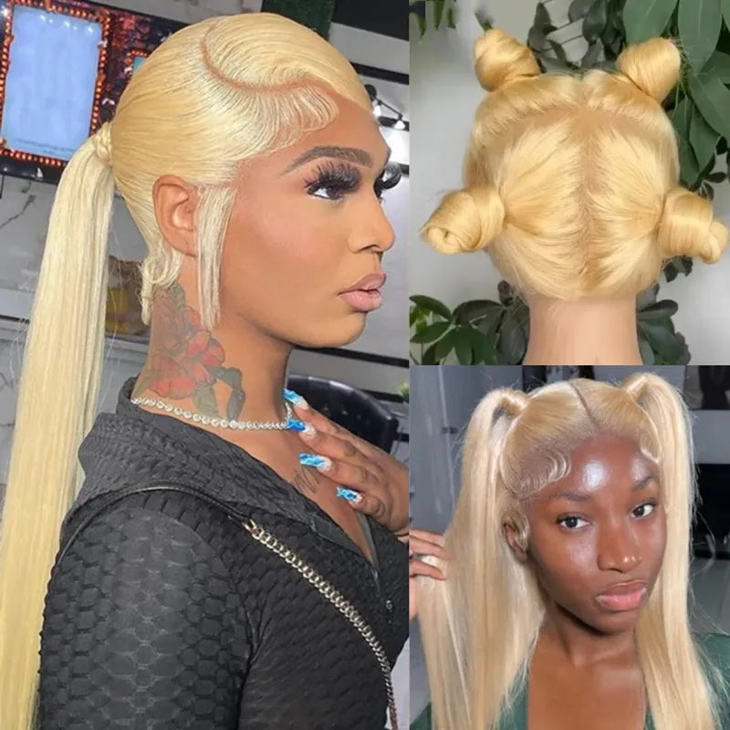 Blonde 613 Straight Parting Max Full Lace Frontal Invisi-Strap Human Hair Wig - Image 2