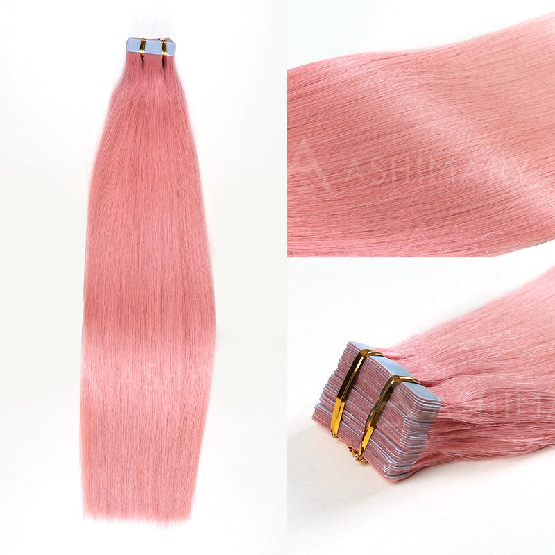 Peel & Tape Reusable Easy Tape In Hair Extensions Colored Human Hair 10Pcs/25g - Image 10