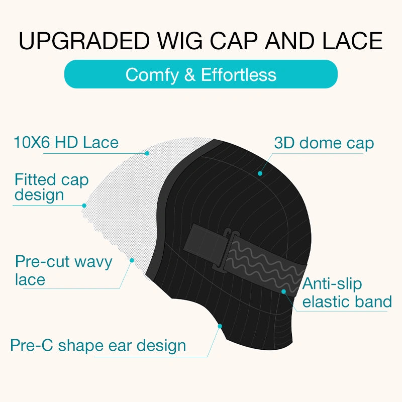 Flash Sale Straight 10x6 Lace Frontal Wig Pre-cut Glueless Human Hair Wig 26inches - Image 6