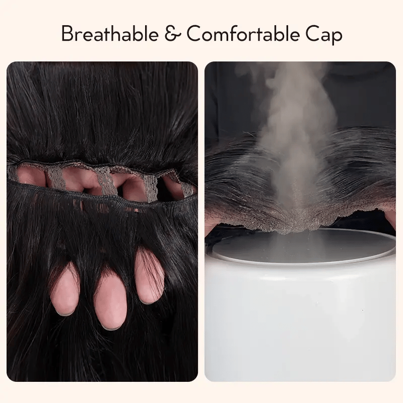 Air Wig|Upgrade 13x4 Pre Cut Lace Wear Go Glueless Deep Wave Wig with Pre Bleached Knots & Plucked Hairline - Image 9